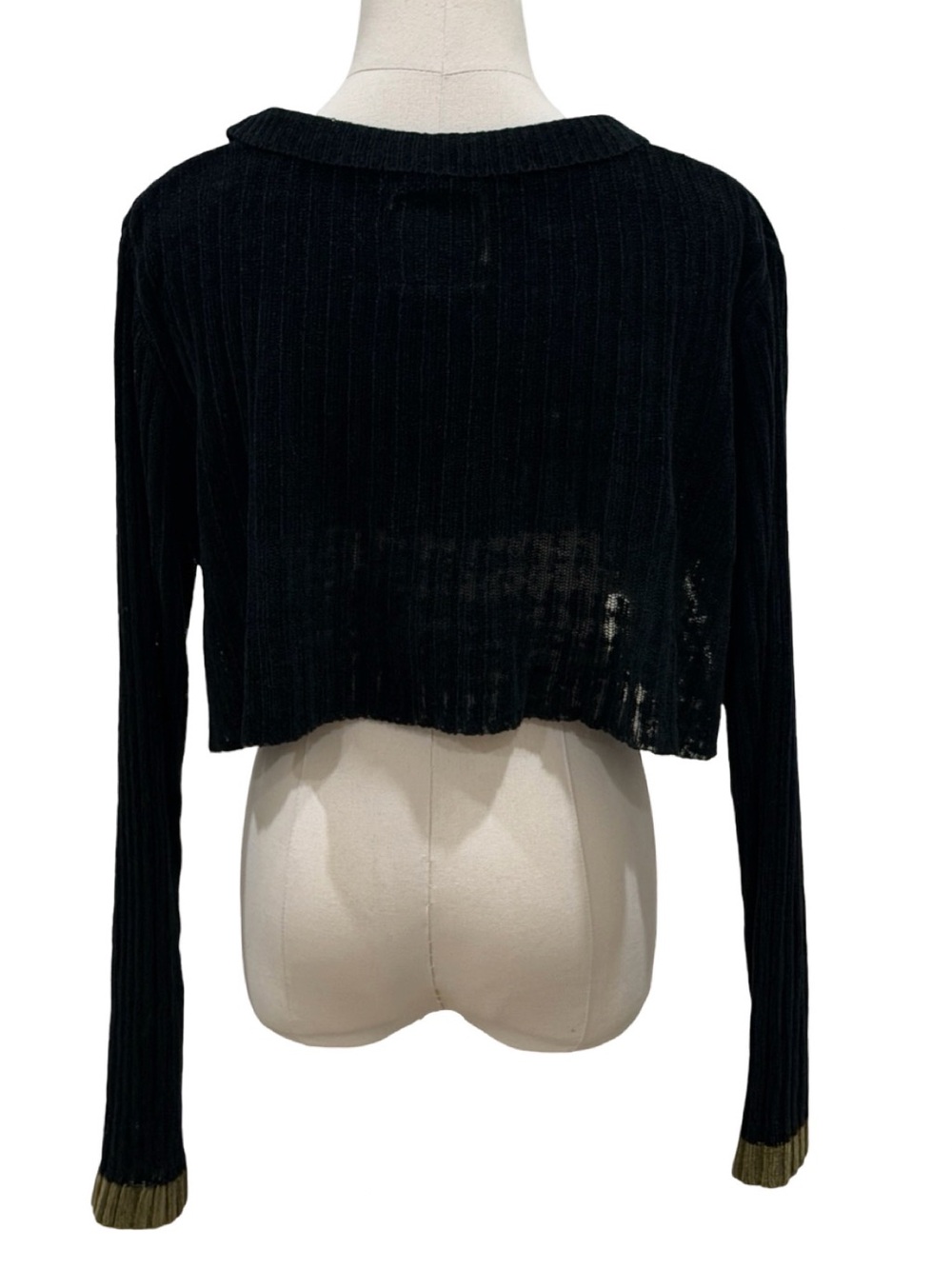 UNIF Rit Ribbed Zip‑Front Cropped Sweater - Picture 3 of 7